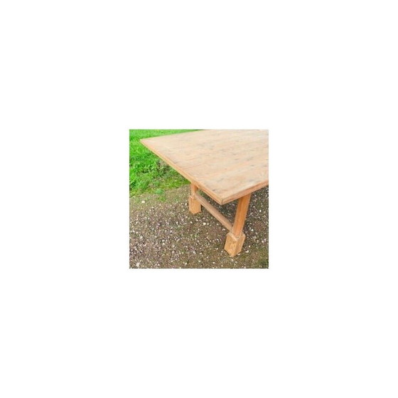 Image 1 of Table de ferme vintage en bois