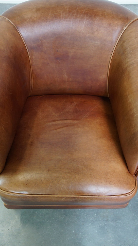 Image 1 of Fauteuil club en cuir de vachette