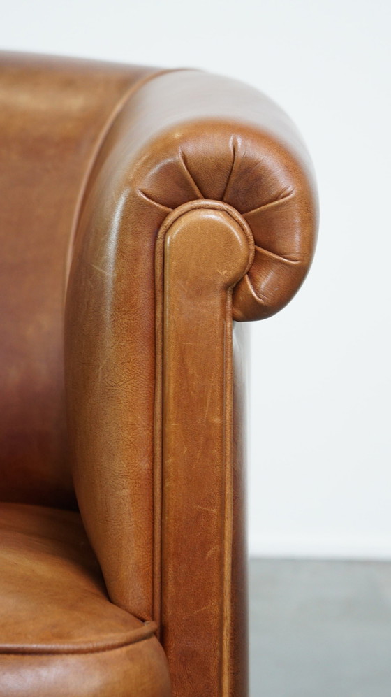 Image 1 of Fauteuil club en cuir de vachette