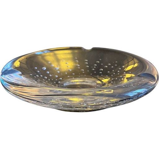 Cendrier vintage en cristal bullé, 1970