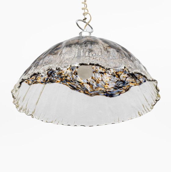 Image 1 of Pendentif en verre de Murano attribué à Avmazzega, Italie moderne du milieu du siècle dernier, années 1970