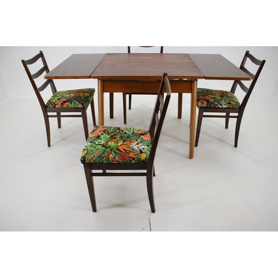 Image 1 of Ensemble de salle à manger vintage en bois de hêtre pour Jitona, Tchécoslovaquie 1950
