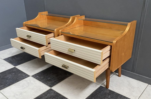 Ensemble de 2 tables de nuit 1960S