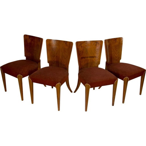 Ensemble de 4 chaises Art Déco vintage par Jindrich Halabala pour UP Závody 1930