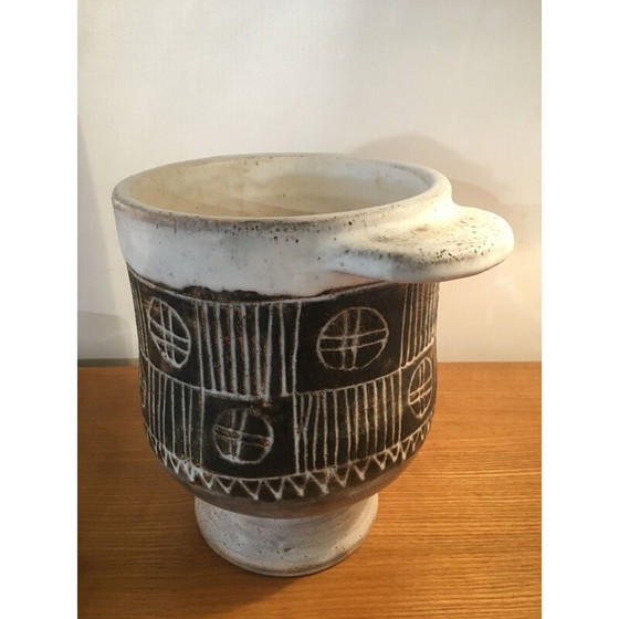 Image 1 of Pot en céramique vintage de Pouchain, 1950