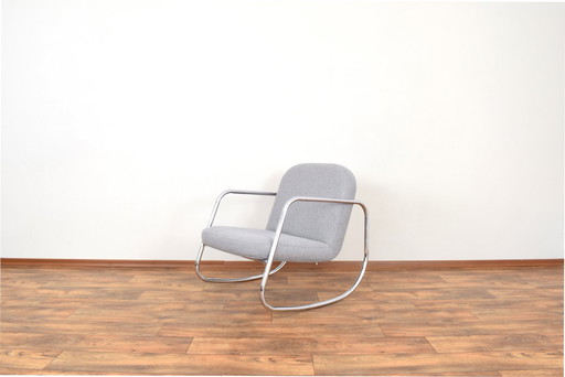 Fauteuil à bascule allemand Bauhaus, années 1960.