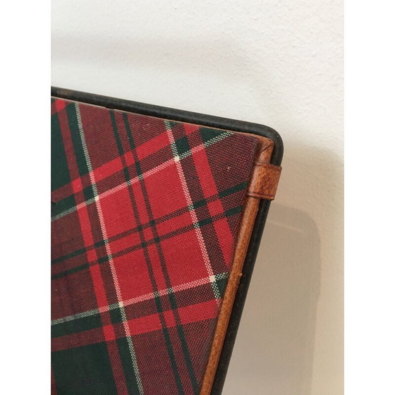 Image 1 of Porte-revues vintage en métal laqué noir, France 1950