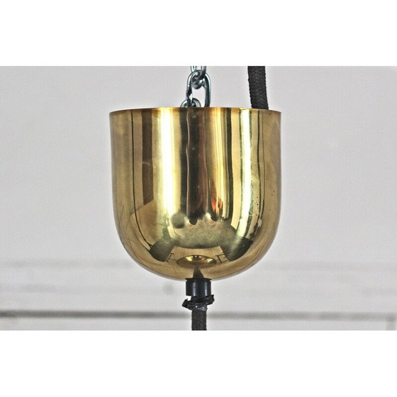 Image 1 of Lustre vintage en laiton, Italie 1970