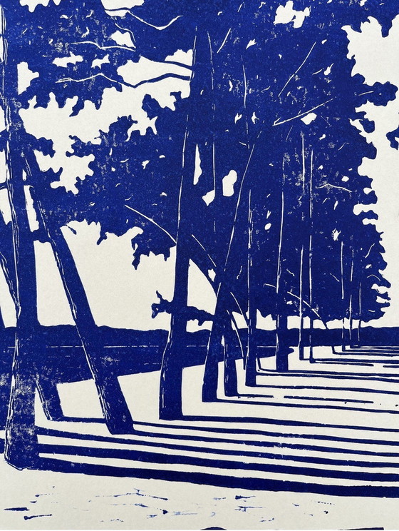 Image 1 of Linogravure Sur Papier Teinté 250g, Format 40x30cm