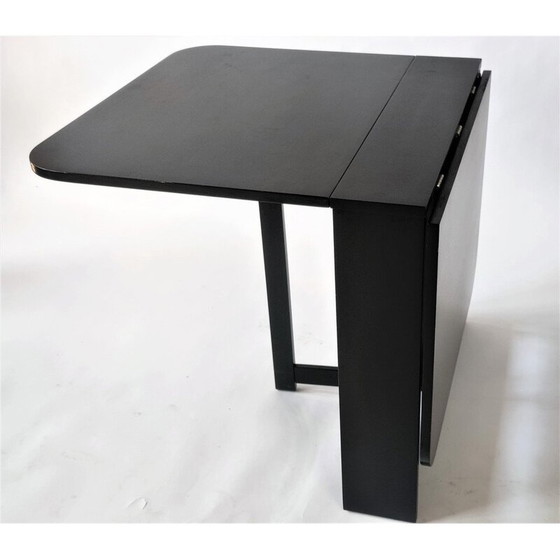 Image 1 of Table pliante noire vintage par Hikor Písek, Tchécoslovaquie 1980