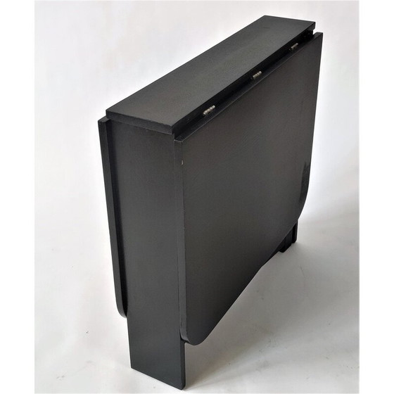Image 1 of Table pliante noire vintage par Hikor Písek, Tchécoslovaquie 1980