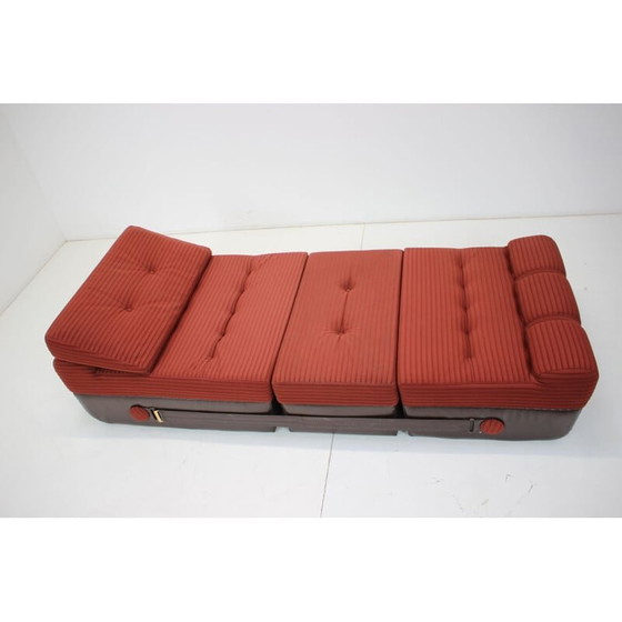 Image 1 of Fauteuil pliant et repose-pieds du milieu du siècle, Tchécoslovaquie 1970