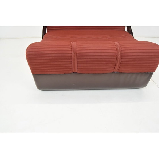 Image 1 of Fauteuil pliant et repose-pieds du milieu du siècle, Tchécoslovaquie 1970