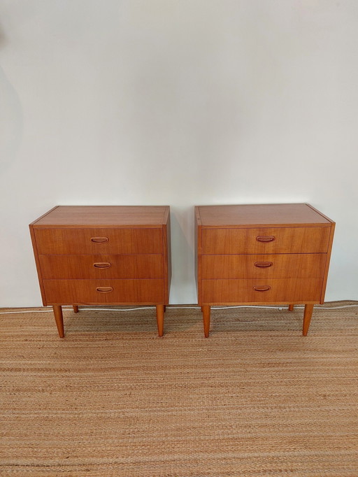 2x Commode design danoise années 1960 - Svensk Møbelindustri