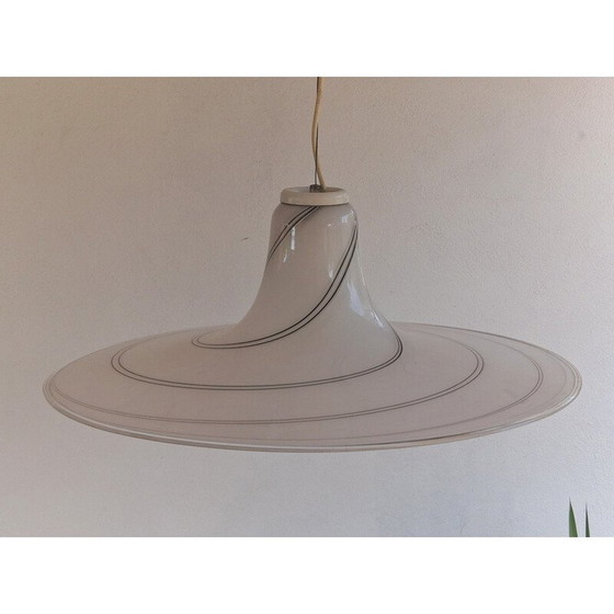 Image 1 of Lampe suspendue vintage en verre de Murano