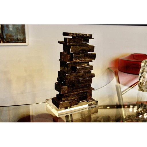 Sculpture vintage à lame d'acier, années 1950