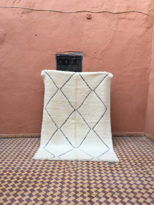 Tapis Beni Ouarain Berbère Marocain 238 X 165 Cm