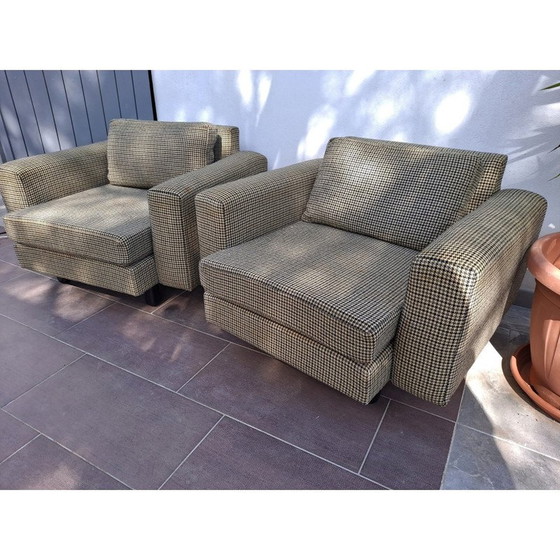 Image 1 of Paire de poltronas Arflex vintage en tissu par Marco Zanuso pour Mcm, années 1950-1960