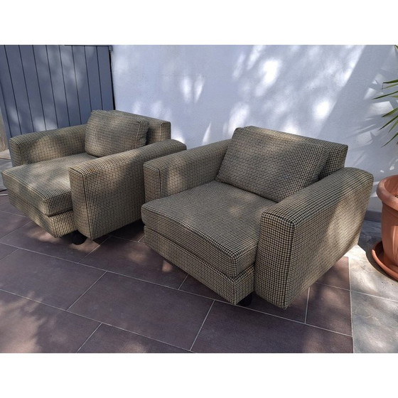 Image 1 of Paire de poltronas Arflex vintage en tissu par Marco Zanuso pour Mcm, années 1950-1960