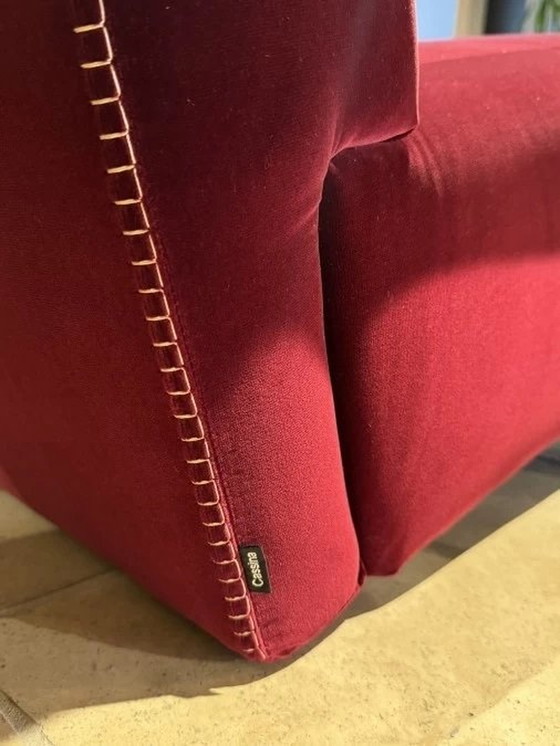 Image 1 of Cassina Armchair 637 Utrecht (New-Never Used) In Vinaccia/Bordeaux Wool.