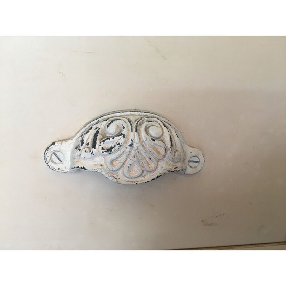 Image 1 of Meuble artisanal vintage en pin patiné blanc, 1970