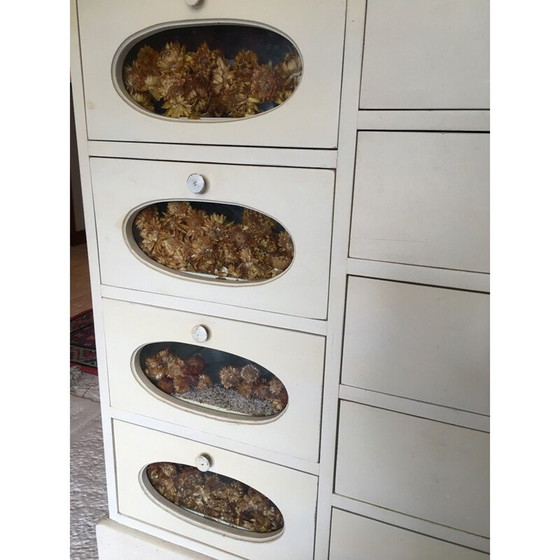 Image 1 of Meuble artisanal vintage en pin patiné blanc, 1970