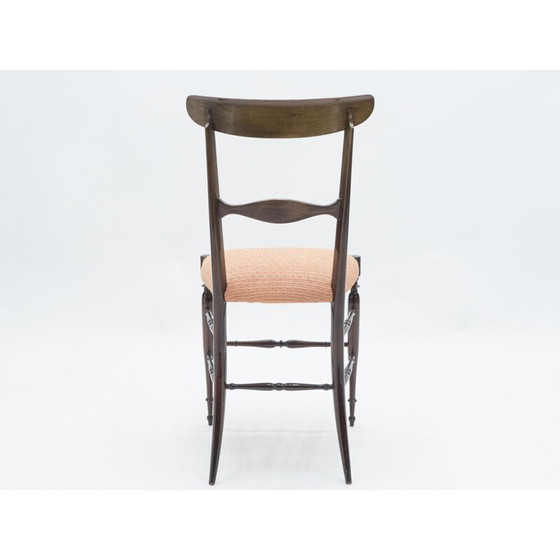 Image 1 of Rare ensemble de 6 chaises Campanino Chiavari en noyer par Fratelli Levaggi 1950