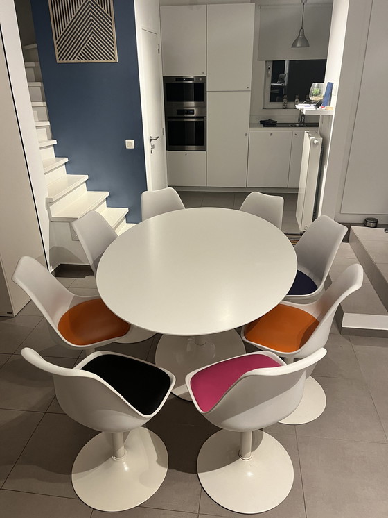 Image 1 of Table Space age Design Ovale avec 8 chaises