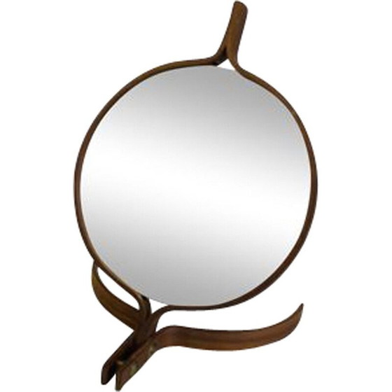 Image 1 of Miroir vintage en teck par Bech & Starup pour Den Permanent Copenhagen, 1960