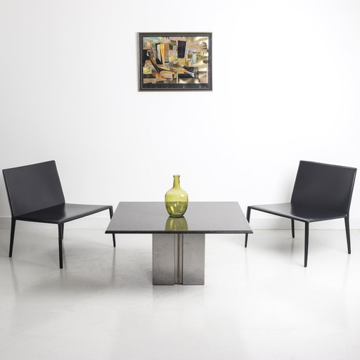 Table Design En Marbre Et Métal