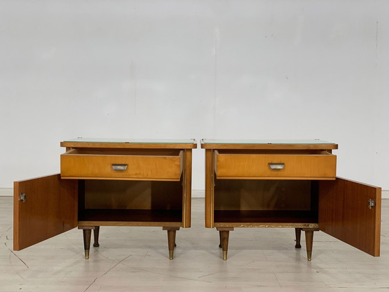 Image 1 of Mid Century tables de nuit table de chevet armoire de chevet vintage