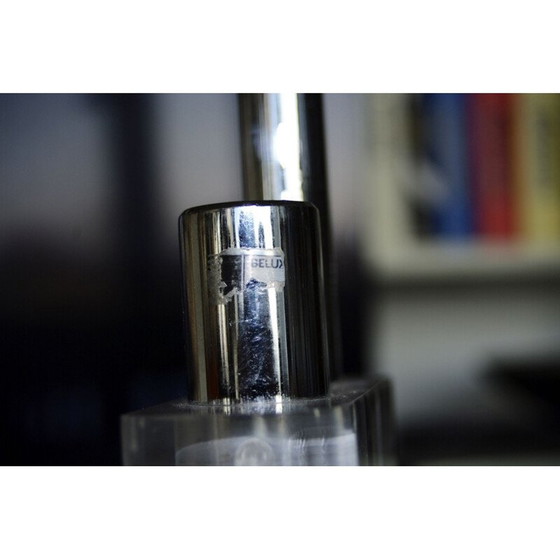 Image 1 of Lampadaire vintage en marbre pour Bellux, Suisse 1970