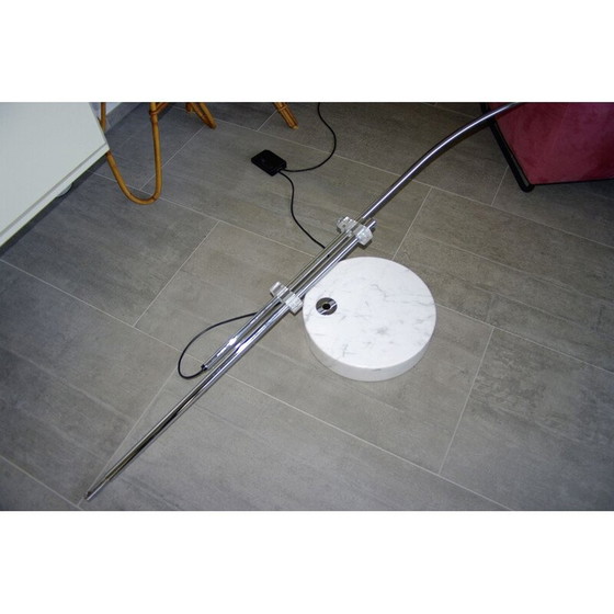 Image 1 of Lampadaire vintage en marbre pour Bellux, Suisse 1970
