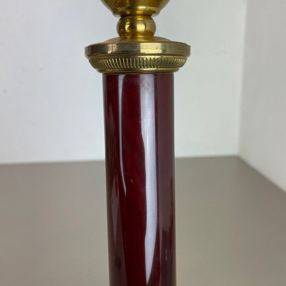 Image 1 of Lampe de table vintage Catalina en laiton rouge, Italie 1960s