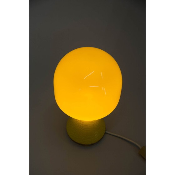 Image 1 of Lampe de table en verre jaune du milieu du siècle, Allemagne 1970