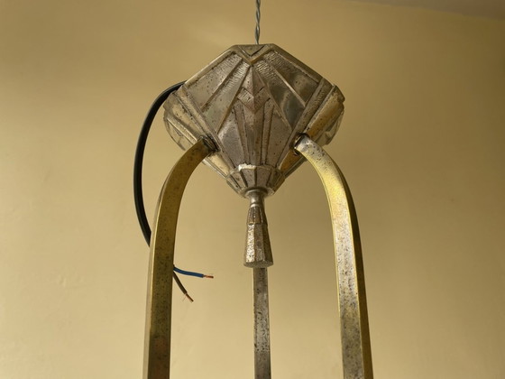 Image 1 of Lampe pendante Art Déco Français