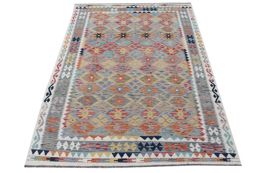 Kilim afghan tissé à la main - Nouveau, 255 X 174 cm