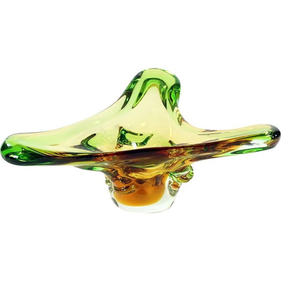 Image 1 of Bol en verre vintage par Frantisek Zemek pour Glass Factory Mstisov, Tchécoslovaquie 1960