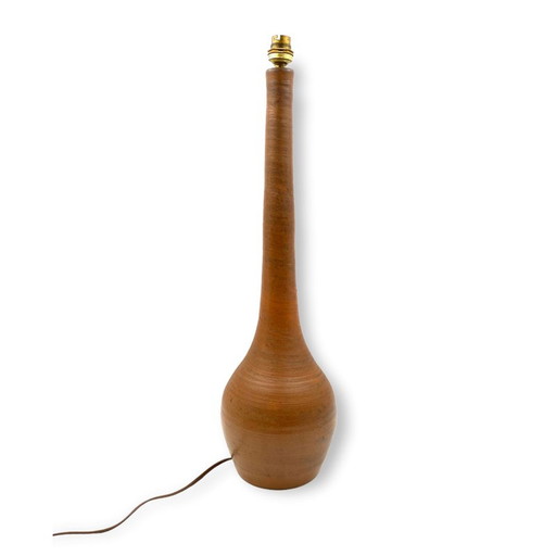 Lampe de table en faïence du milieu du siècle, France années 1950