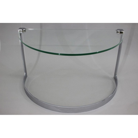 Image 1 of Table basse vintage en acier et verre par Friedrich Moller pour Ronald Schmitt Tische, 1980