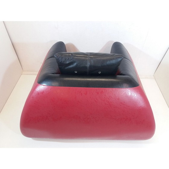 Image 1 of Fauteuil vintage en peau de veau, Tchécoslovaquie 1960