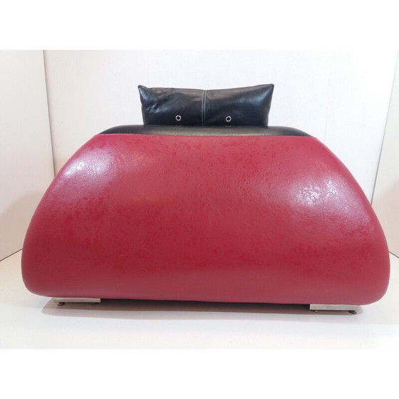 Image 1 of Fauteuil vintage en peau de veau, Tchécoslovaquie 1960