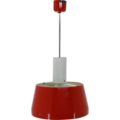 Lustre en verre vintage de Drupol, Tchécoslovaquie 1970