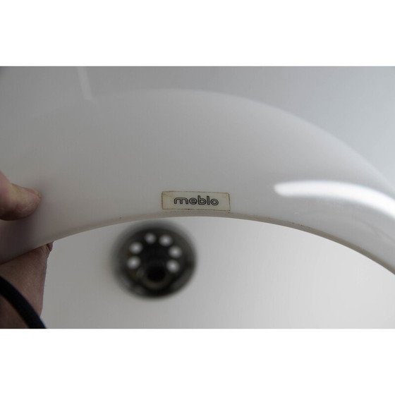 Image 1 of Lampe suspendue vintage en blanc par Harvey Guzzini pour Meblo, Italie 1970