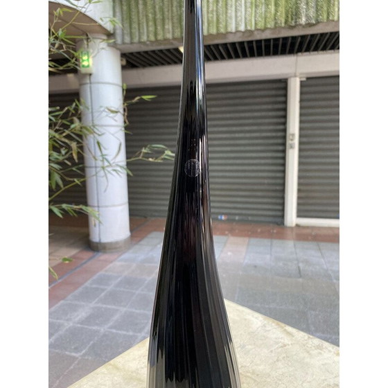 Image 1 of Vase vintage Aria Black, Renzo Stellon by Salvatia Murano 2009