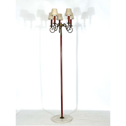 Lampadaire vintage en laiton par Angelo Lelii pour Arredoluce Monza, 1950