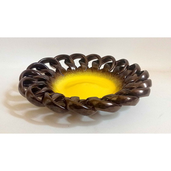 Image 1 of Coupe à fruits en céramique vintage pour les Ateliers Ceramidi, 1960