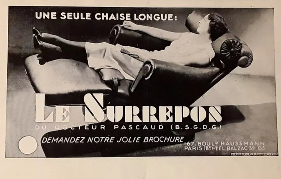 Image 1 of Fauteuil Le Surrepos Du Dr. Pascaud Marron, Paris, 1927