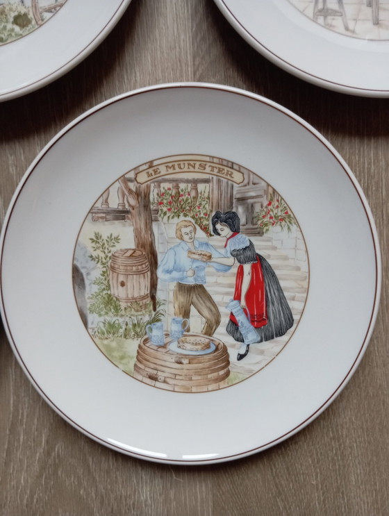 Image 1 of Service 6 Assiettes À Fromage Français De Pillivuyt, 1960/70