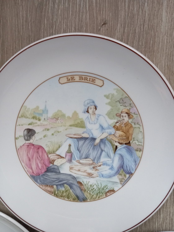 Image 1 of Service 6 Assiettes À Fromage Français De Pillivuyt, 1960/70